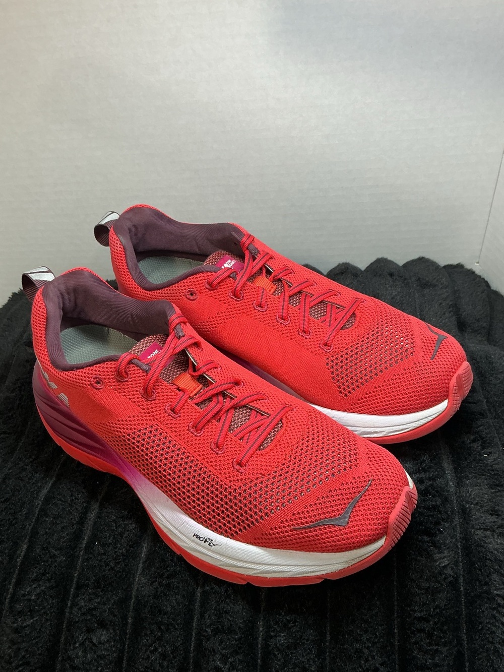 HOKA ONE ONE Mach 1 Women’s Size 9 Hibiscus Cherries Jubilee 1019280 Rare 2018 - Picture 2 of 15